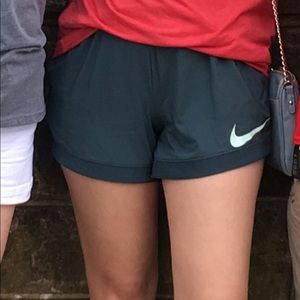 Women’s Teal Nike Flex 4in Running Shorts - Sz Med